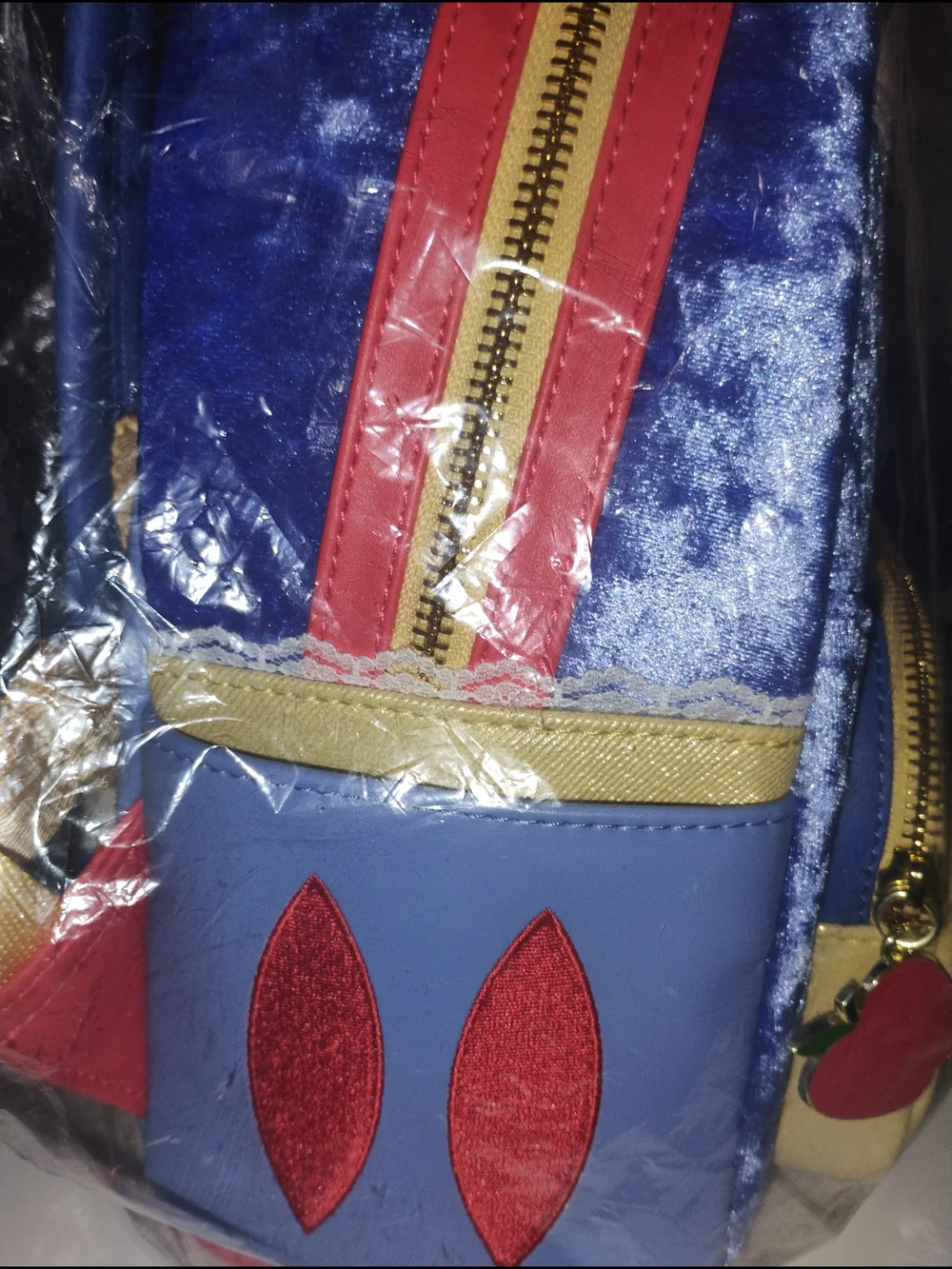 Loungefly Snow White Inspired Kids Backpack - Blue & Yellow - Picture 7 of 10